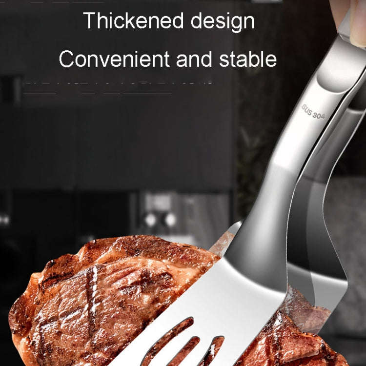 Kacheeg Stainless Steel Fish Spatula With Lock Kitchen Grill Scoop Steak Scraper Food Holder(Red)