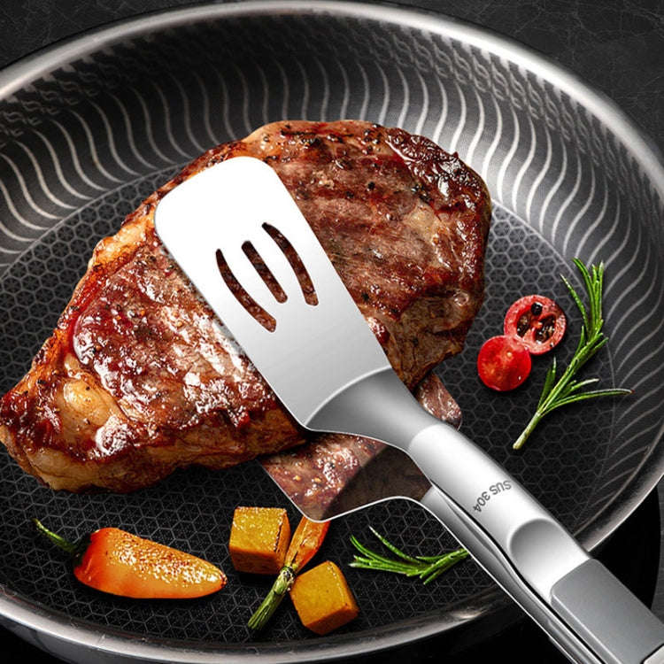 Kacheeg Stainless Steel Fish Spatula With Lock Kitchen Grill Scoop Steak Scraper Food Holder(Red)