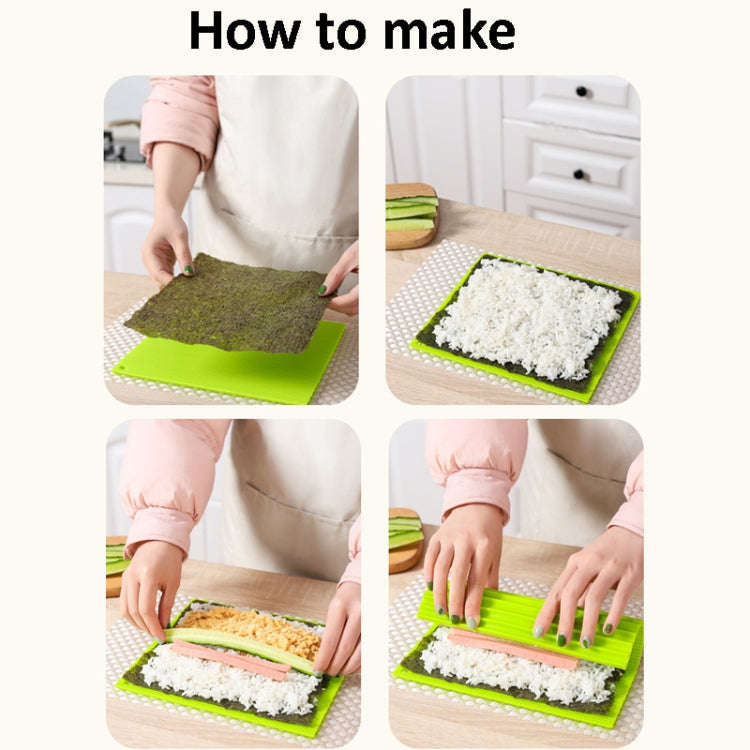 Silicone Sushi Curtain Hand Roll Mold Double-sided Kimbap Tool(Blue)
