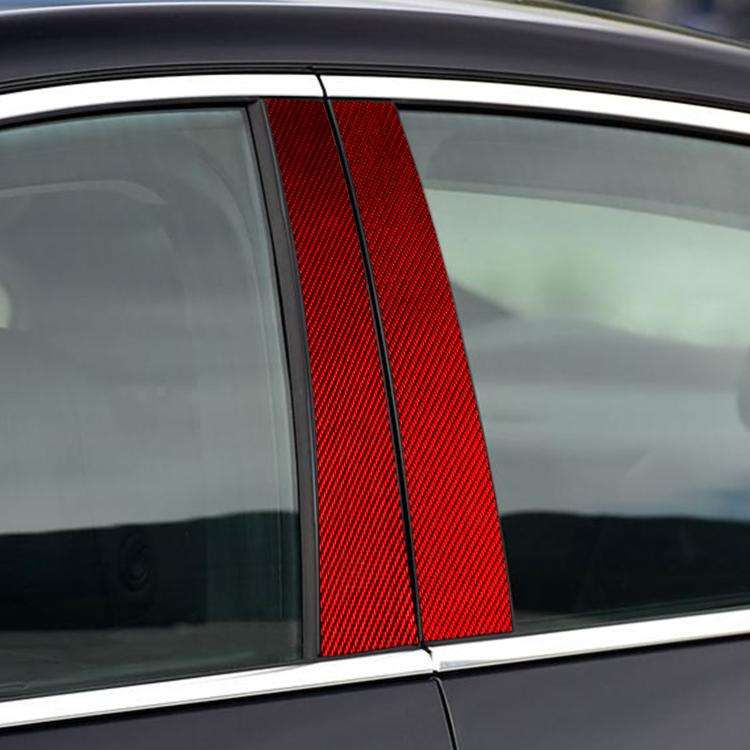 For Chevrolet Malibu XL 2016-2022 6pcs /Set Left-hand Drive B-pillar Carbon Sticker(Red)