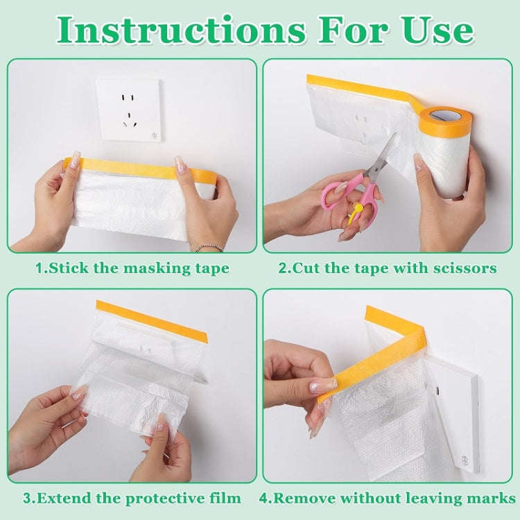 55cm x 20m Furniture Wall Decoration Dustproof Masking Film Car Protective Film