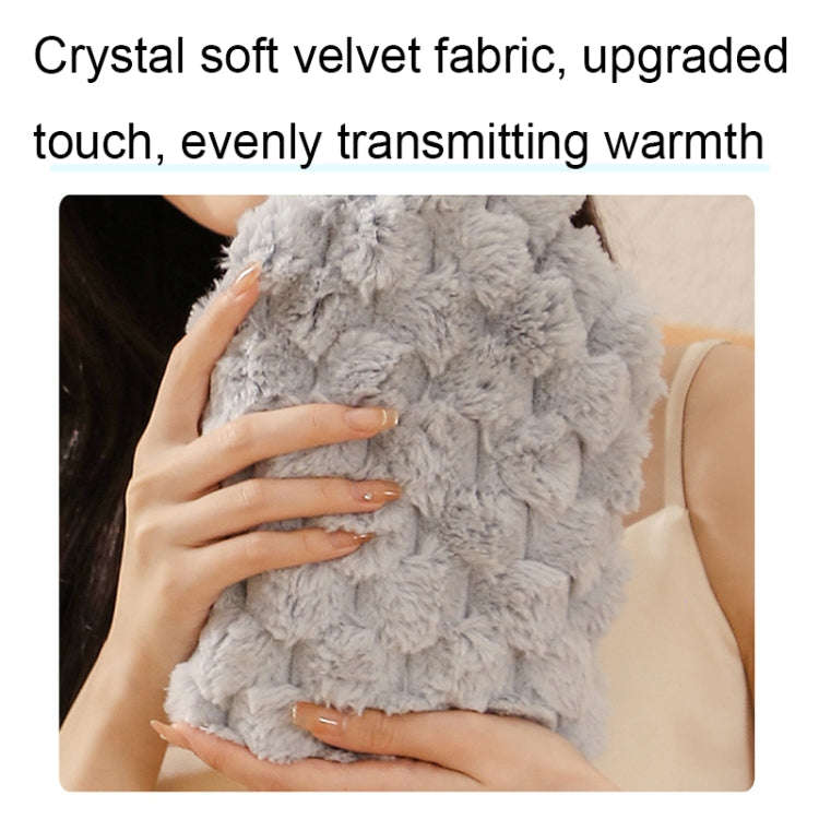 Imitation Rabbit Fur Water-filled PVC Explosion-proof Hot Water Bag for Cold / Hot Compresses, Co...