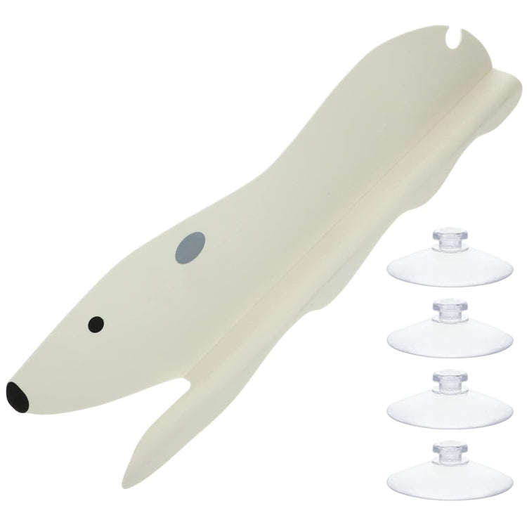 Cartoon Bear Kitchen Sink Water Deflector Sink Suction Cup Splash Protection Tools(White)