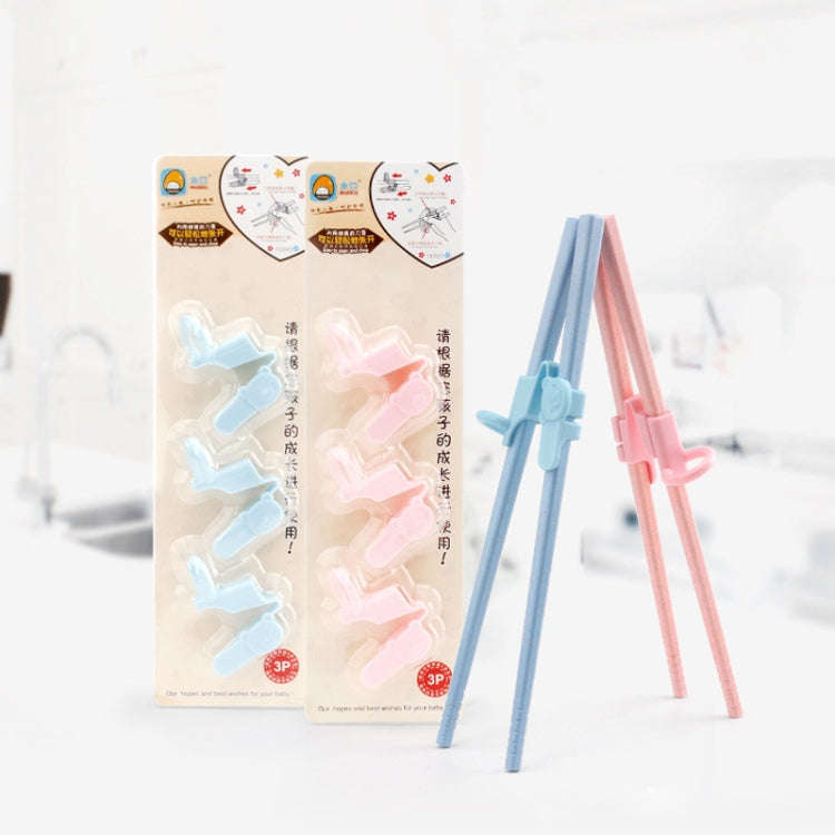 3pcs/set Children Chopstick Grip Corrector Non-slip Practice Chopsticks Finger Cots, Random Packa...