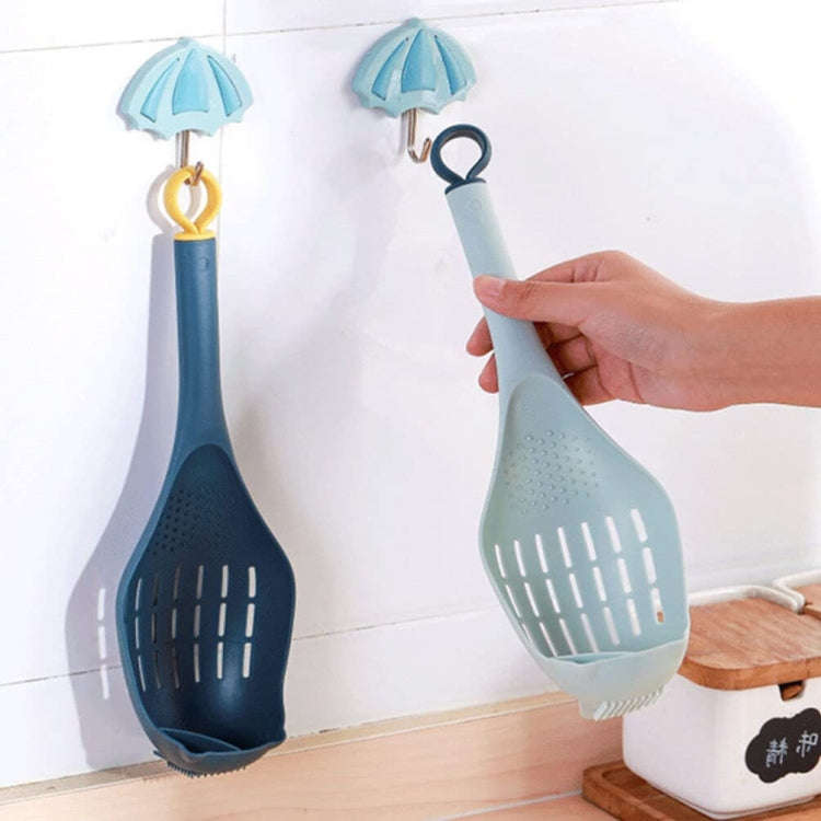 Multifunctional Garlic Press Filter Slotted Spoon Baby Food Grinding Tools(White Gray)