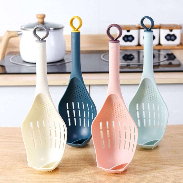 Multifunctional Garlic Press Filter Slotted Spoon Baby Food Grinding Tools(White Gray)