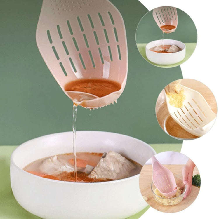 Multifunctional Garlic Press Filter Slotted Spoon Baby Food Grinding Tools(White Gray)