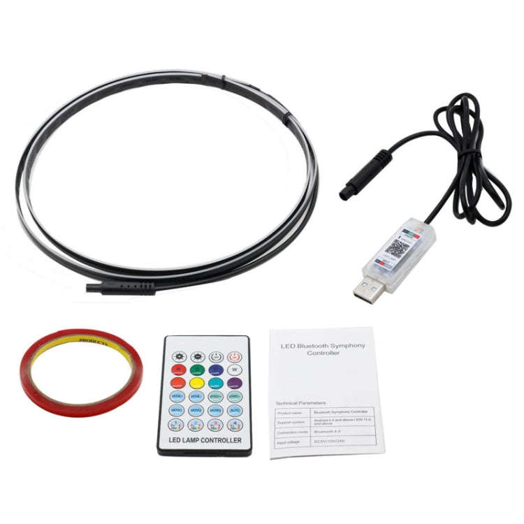 Car Interior Fiber Optic Cold Light RGB Ambient Lamp Center Phantom Footwell Atmosphere Lights, S...