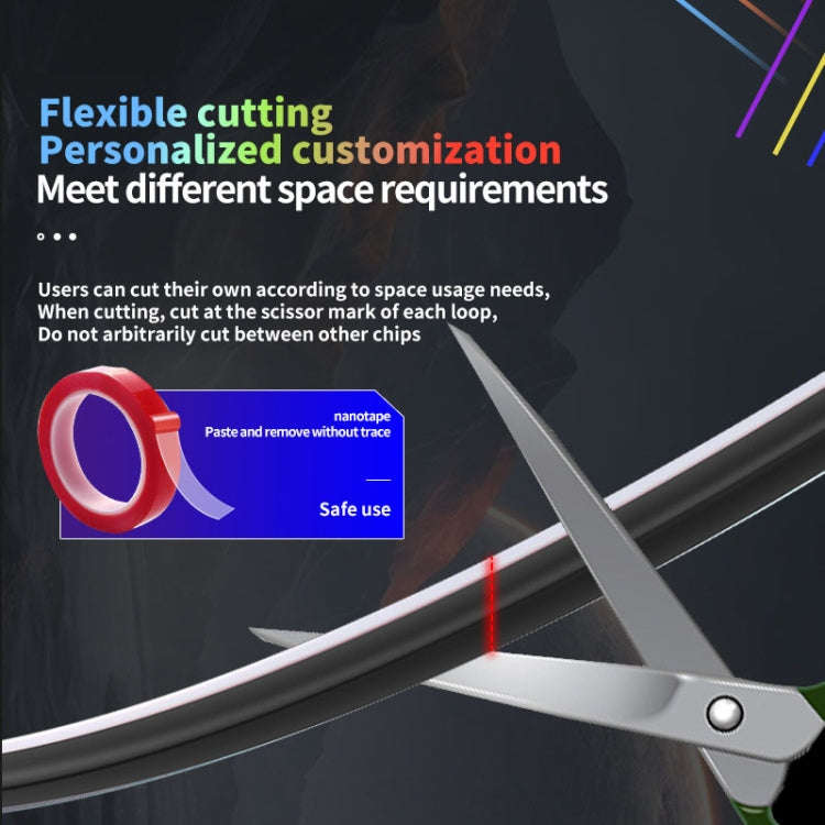 Car Interior Fiber Optic Cold Light RGB Ambient Lamp Center Phantom Footwell Atmosphere Lights, S...