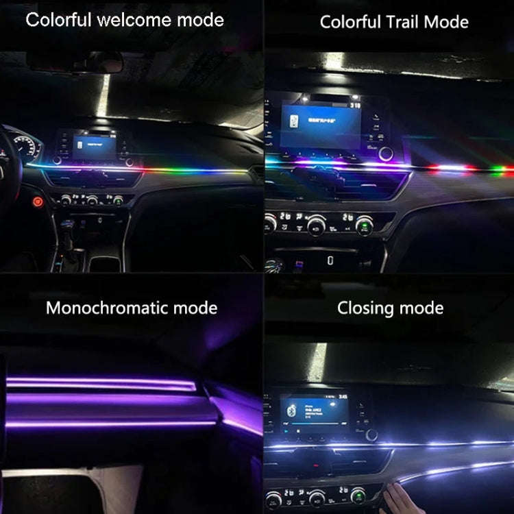 Car Interior Fiber Optic Cold Light RGB Ambient Lamp Center Phantom Footwell Atmosphere Lights, S...