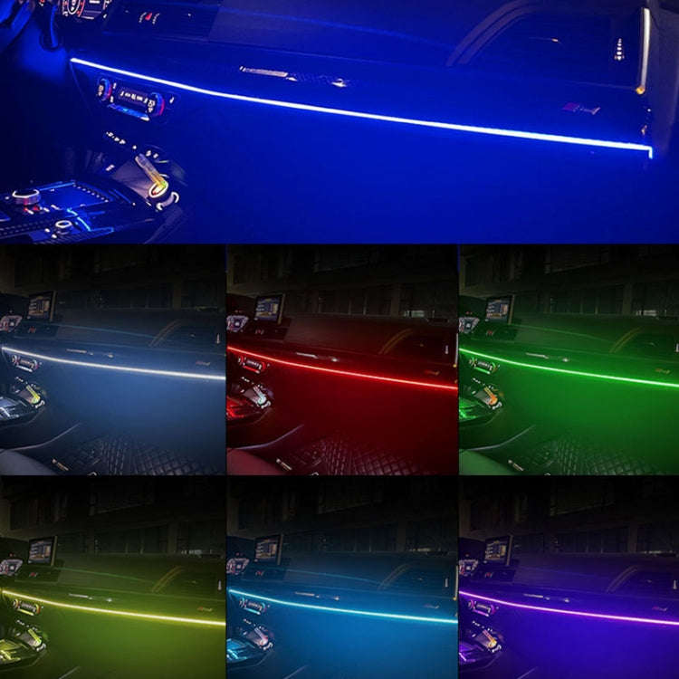 Car Interior Fiber Optic Cold Light RGB Ambient Lamp Center Phantom Footwell Atmosphere Lights, S...