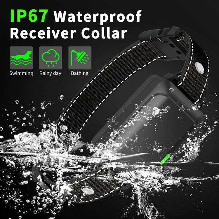 Color Screen Remote Control Pet Electric Shock Circular Dog Trainer(Black)