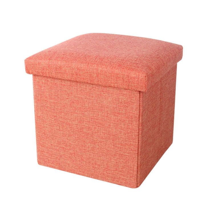 Home Foldable Fabric Storage Chairs Multifunctional Square Sofa, Color: Orange Red
