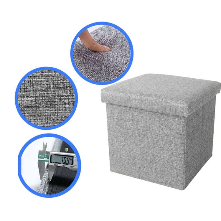 Home Foldable Fabric Storage Chairs Multifunctional Square Sofa, Color: Brown