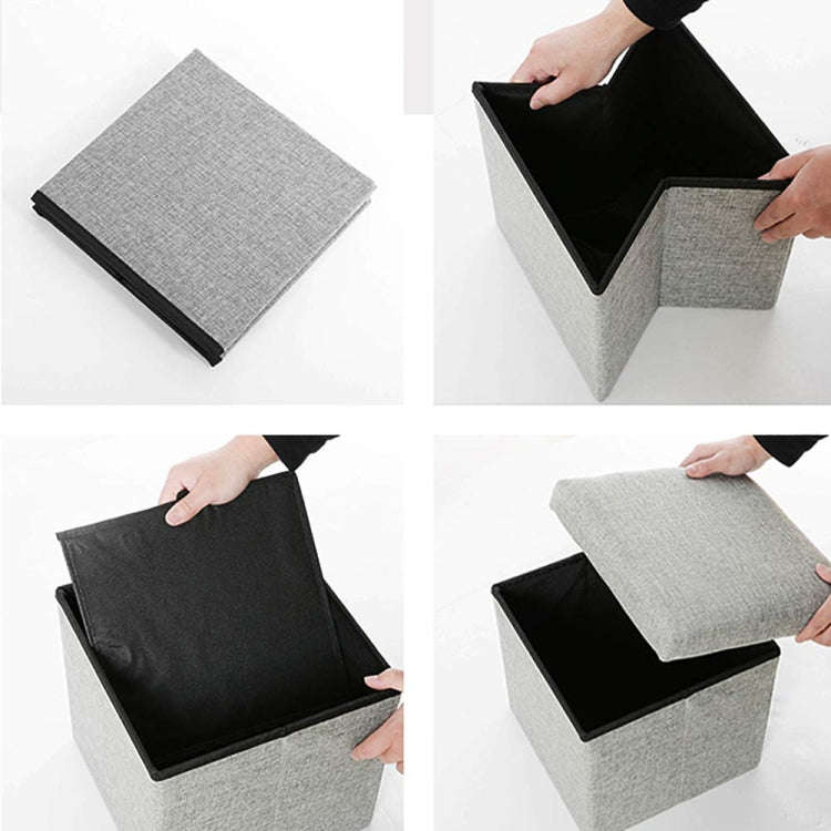 Home Foldable Fabric Storage Chairs Multifunctional Square Sofa, Color: Sky Blue