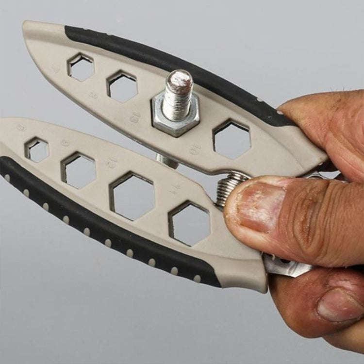 7-inch Multipurpose Wire Stripper With 6 Sizes of Hex Holes(Steel Color)