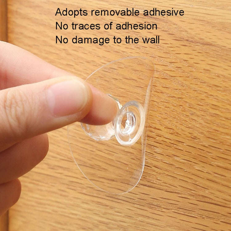 2pcs /Pack Invisible Cabinet Drawer Suction Cup Sticky Handle Acrylic Self-Adhesive Closet Glass ...