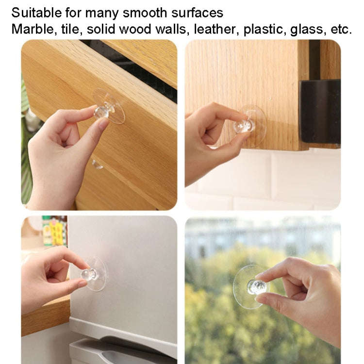 2pcs /Pack Invisible Cabinet Drawer Suction Cup Sticky Handle Acrylic Self-Adhesive Closet Glass ...