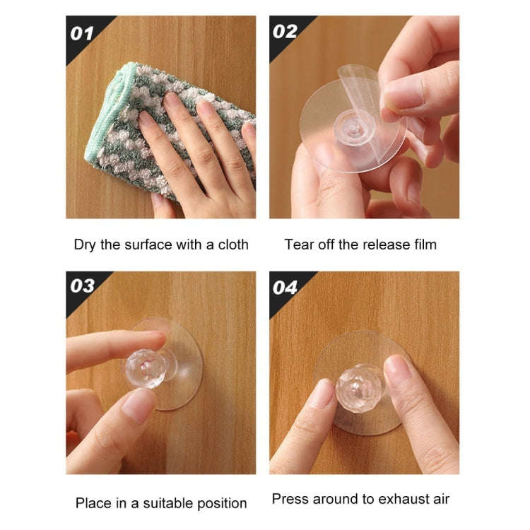2pcs /Pack Invisible Cabinet Drawer Suction Cup Sticky Handle Acrylic Self-Adhesive Closet Glass ...