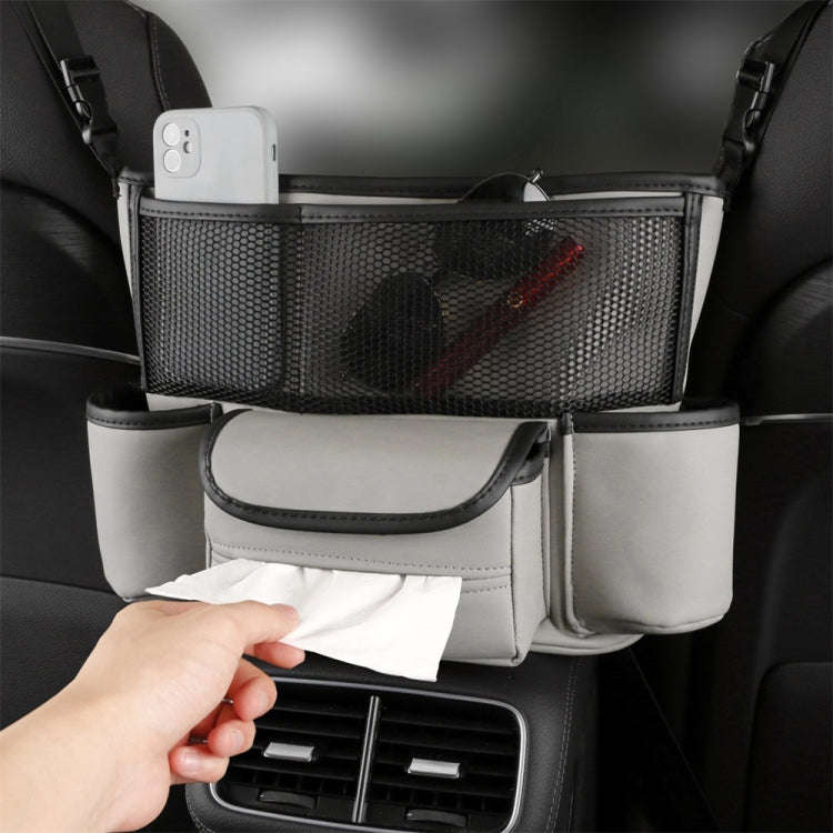 Car Multifunctional Armrest Box Storage Bag Car Interior Supplies(Grey)