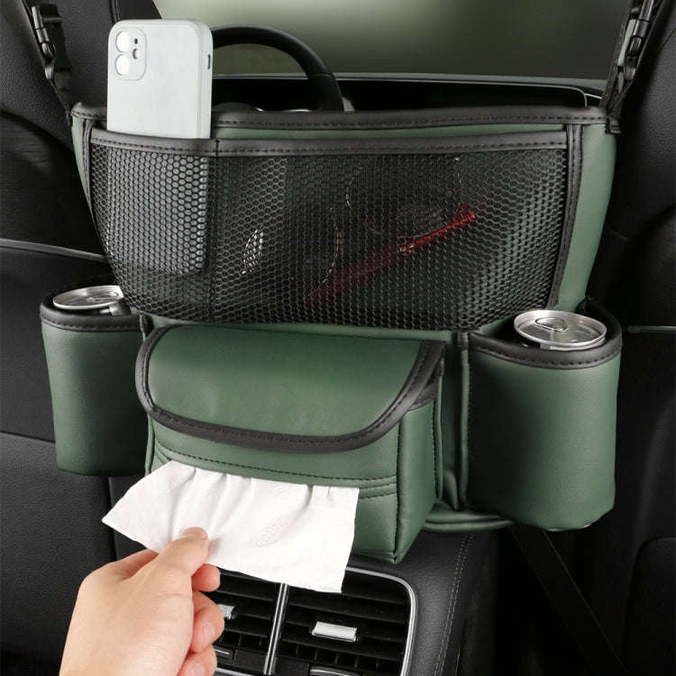 Car Multifunctional Armrest Box Storage Bag Car Interior Supplies(Green)