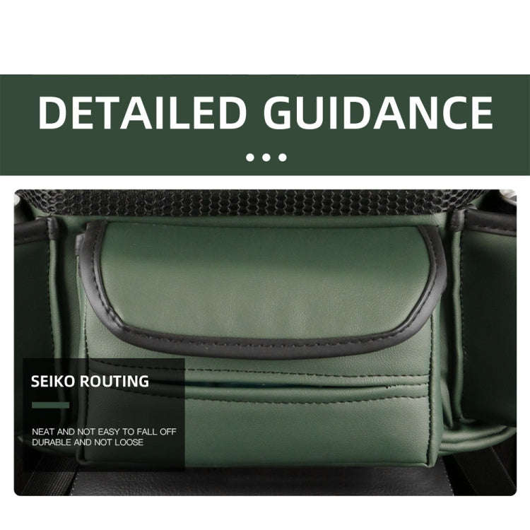 Car Multifunctional Armrest Box Storage Bag Car Interior Supplies(Green)