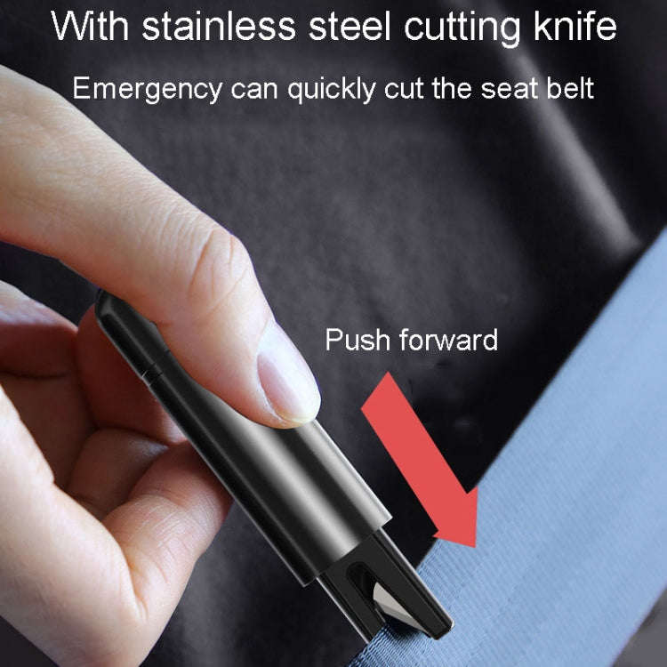 Car Emergency Life-Saving Safety Hammer Multifunctional Fast Window Breaker For Vehicle 2 In 1(Red)