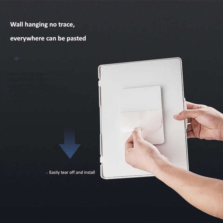 Waterproof Shower Tablet Holder Case Bathroom Kitchen Wall Mount Storage Box For IPad(White)