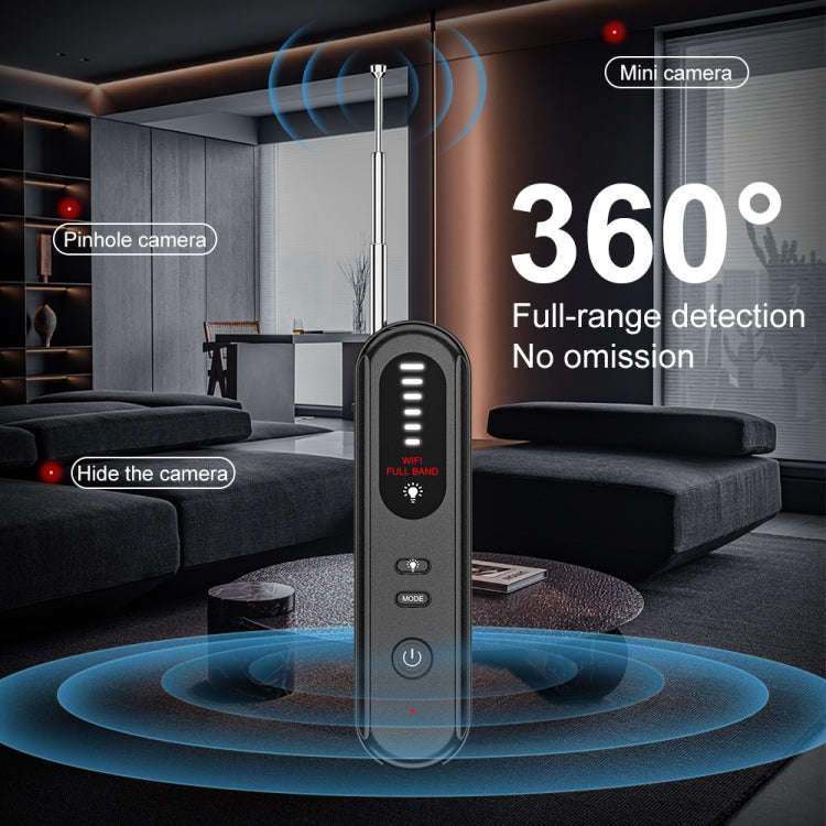 T01 Wireless Detector Camera Anti-eavesdropping Positioning GPS Alarm