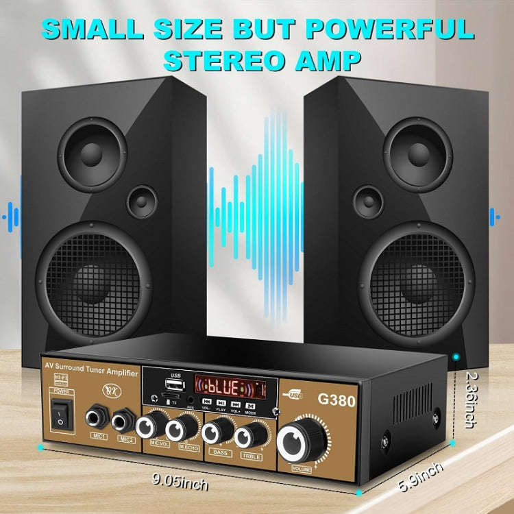 Car High-power Bluetooth Plug-in Card Digital Smart Amplifier(US Plug)