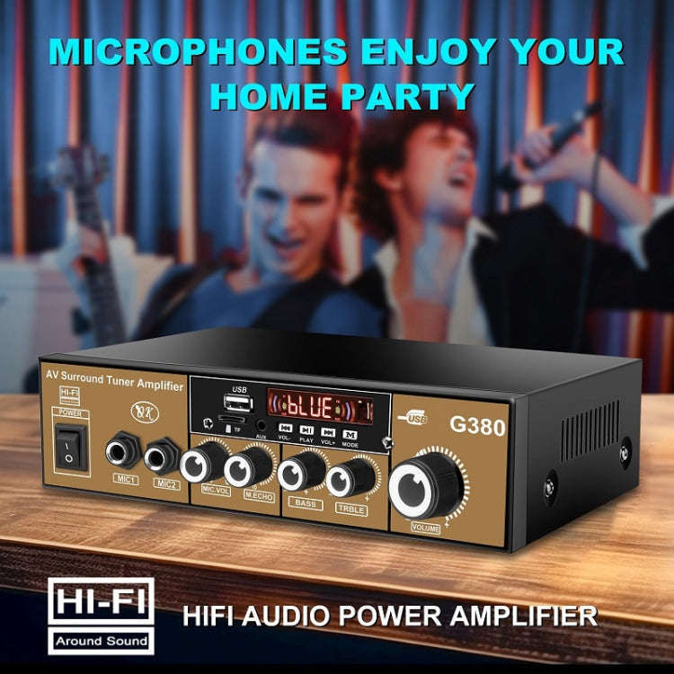 Car High-power Bluetooth Plug-in Card Digital Smart Amplifier(US Plug)