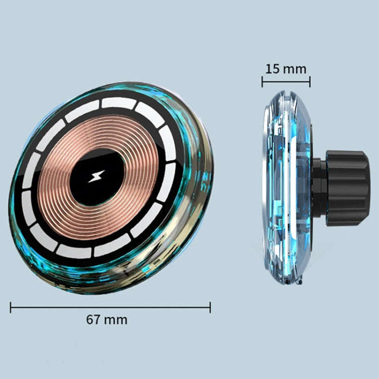 For iPhone Magsafe Magnetic Car Wireless Charger Phone Holder Light Emitting Wireless Charger, St...