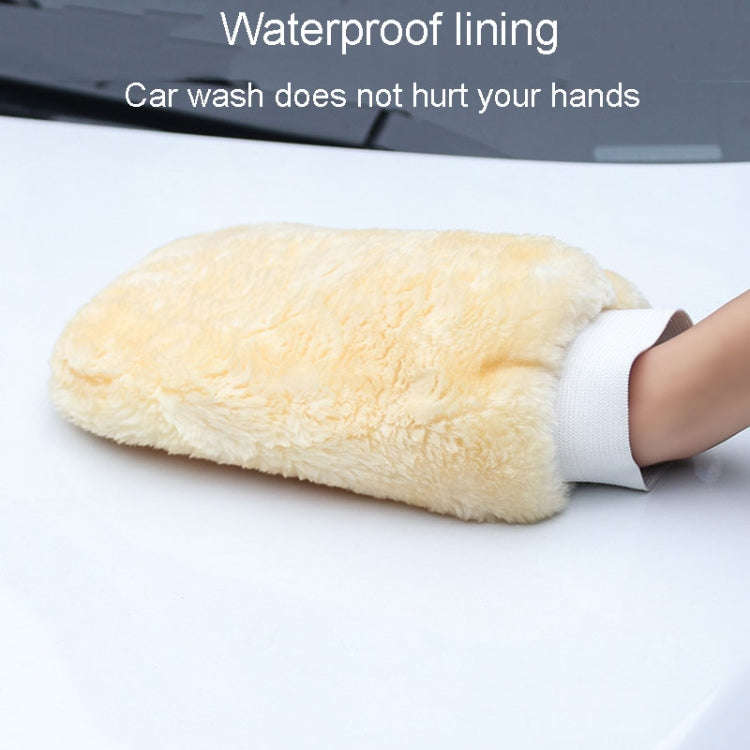 Double Sided Imitation Wool Waterproof Car Wash Gloves Car Cleaning And Maintenance Tools, Model:...
