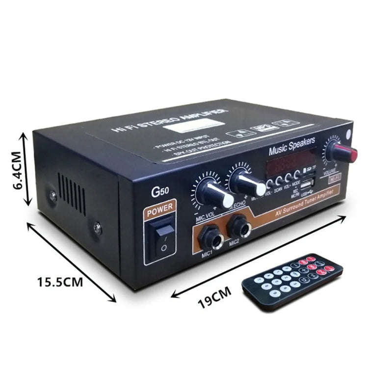 Bluetooth Built-in Recording Microphone USB Flash Drive Digital Dual-purpose Power Amplifier(US P...
