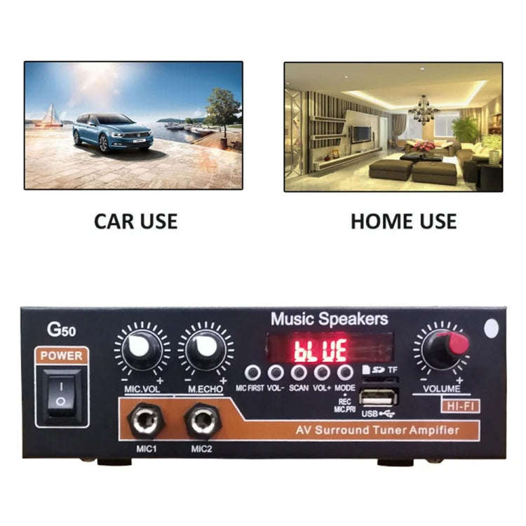 Bluetooth Built-in Recording Microphone USB Flash Drive Digital Dual-purpose Power Amplifier(US P...