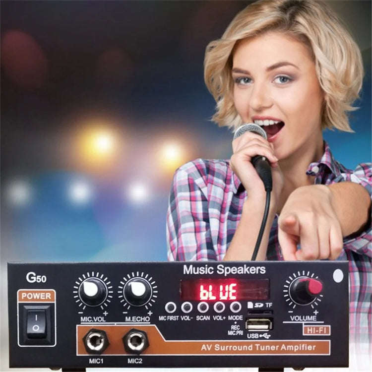 Bluetooth Built-in Recording Microphone USB Flash Drive Digital Dual-purpose Power Amplifier(US P...