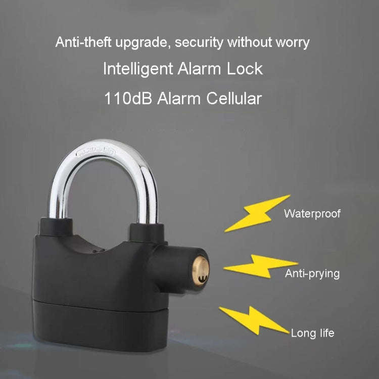 Long Beam Model Outdoor Door Anti-Theft Alarm Lock Waterproof Anti-Pick Motorcycle Bicycle Padlock