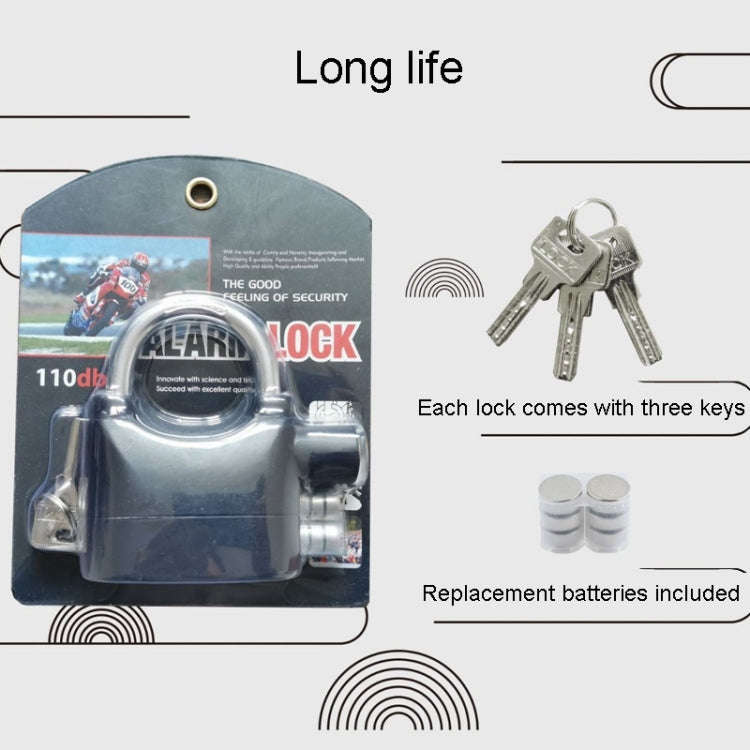Short Beam Model Outdoor Door Anti-Theft Alarm Lock Waterproof Anti-Pick Motorcycle Bicycle Padlock