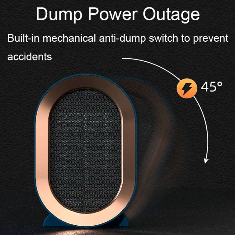 Small Desktop Electric Heater Home PTC Instant Energy-saving Heater, Spec: UK Plug(White)