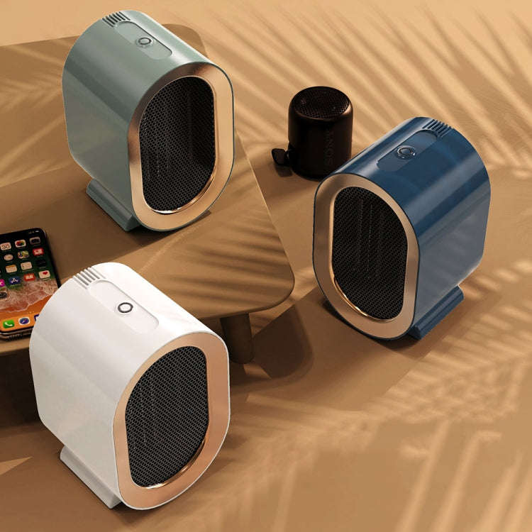 Small Desktop Electric Heater Home PTC Instant Energy-saving Heater, Spec: UK Plug(Blue)