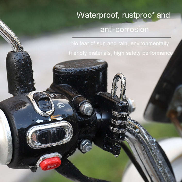 Motorcycle Helmet Anti-Theft Lock Fixed Helmet Combination Padlock, Color: Black