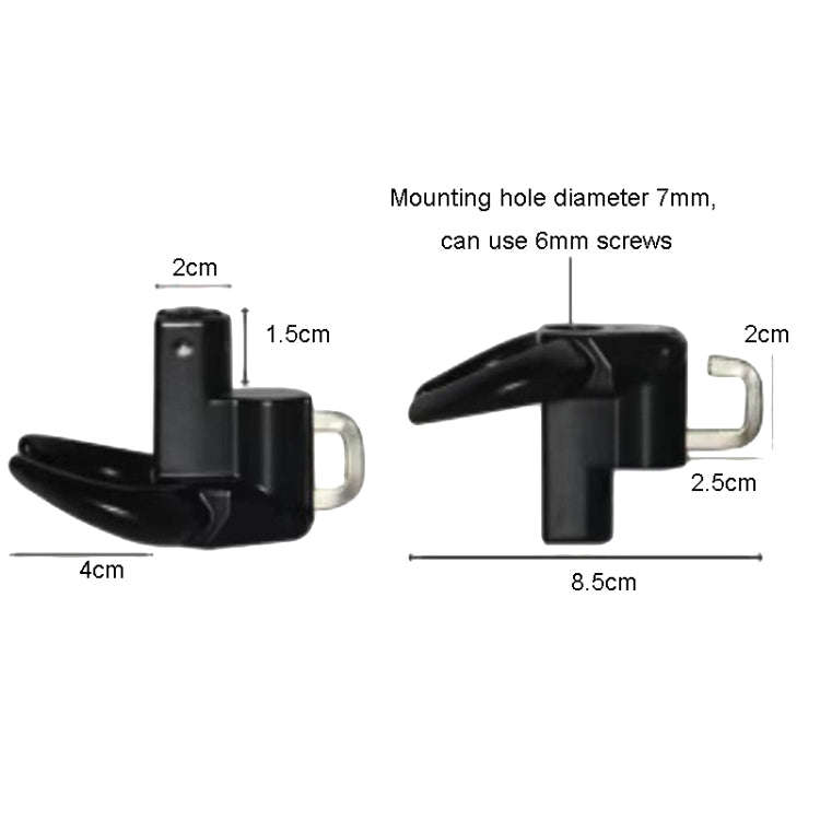 Bullhead Helmet Lock Hooks Front Universal No-Punch Motorcycle Bike Storage Hook(Black)