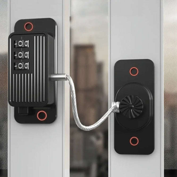 Children Window Safety Lock Limited Positioning Password Refrigerator Lock(White)