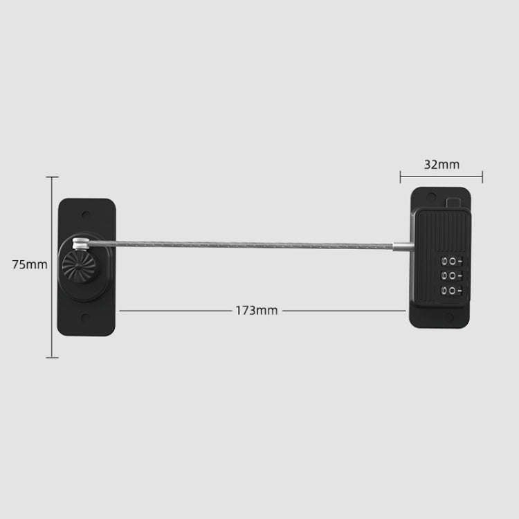 Children Window Safety Lock Limited Positioning Password Refrigerator Lock(Black)