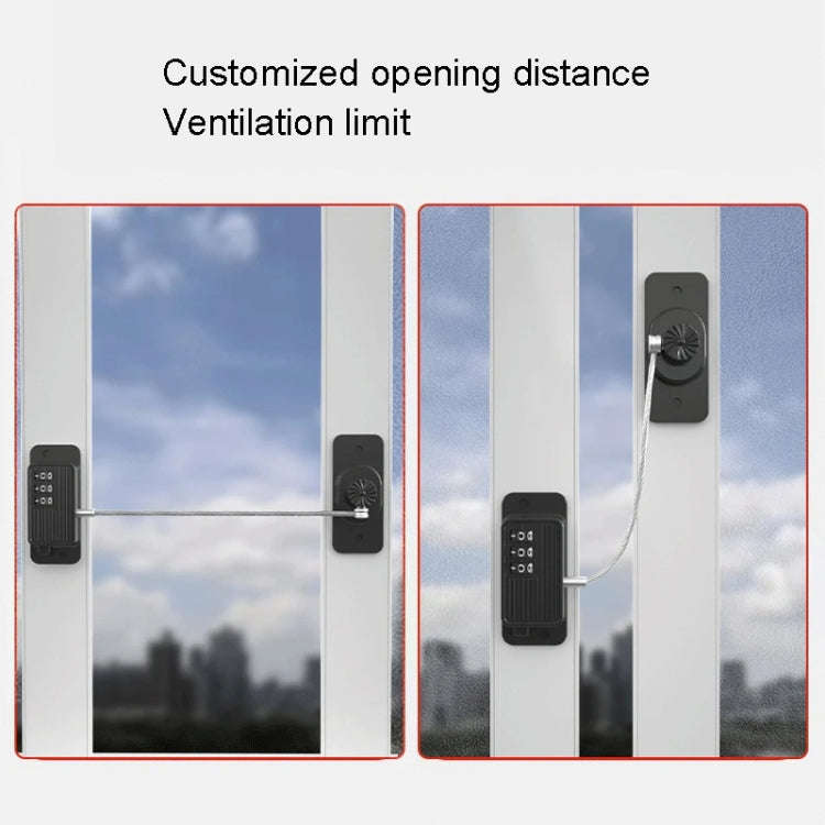 Children Window Safety Lock Limited Positioning Password Refrigerator Lock(White)