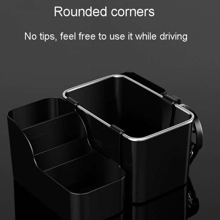 Automotive Cup Holder Tissue Organizer Car Armrest Box Storage Shelf(Beige)