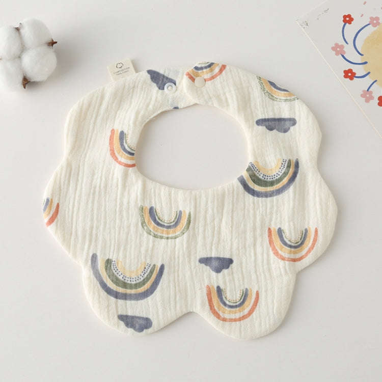 Pure Cotton 6-layer Seersucker Bib Baby Saliva Napkin Newborn Toddler Soft Burp Cloth, Style: Oil...