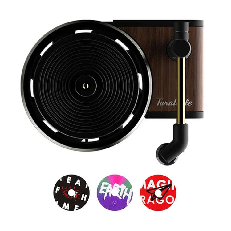 Gramophone+3pcs Refill Aroma Car Aroma Diffuser Air Vent Rotating Retro Gramophone Fragrance Diff...