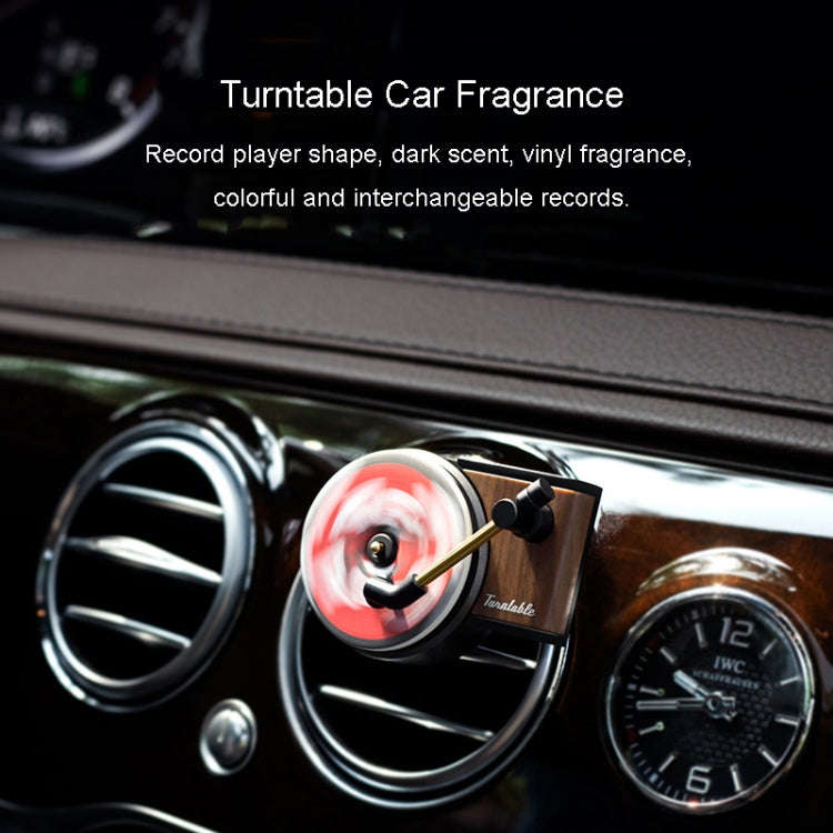 Gramophone+3pcs Refill Aroma Car Aroma Diffuser Air Vent Rotating Retro Gramophone Fragrance Diff...