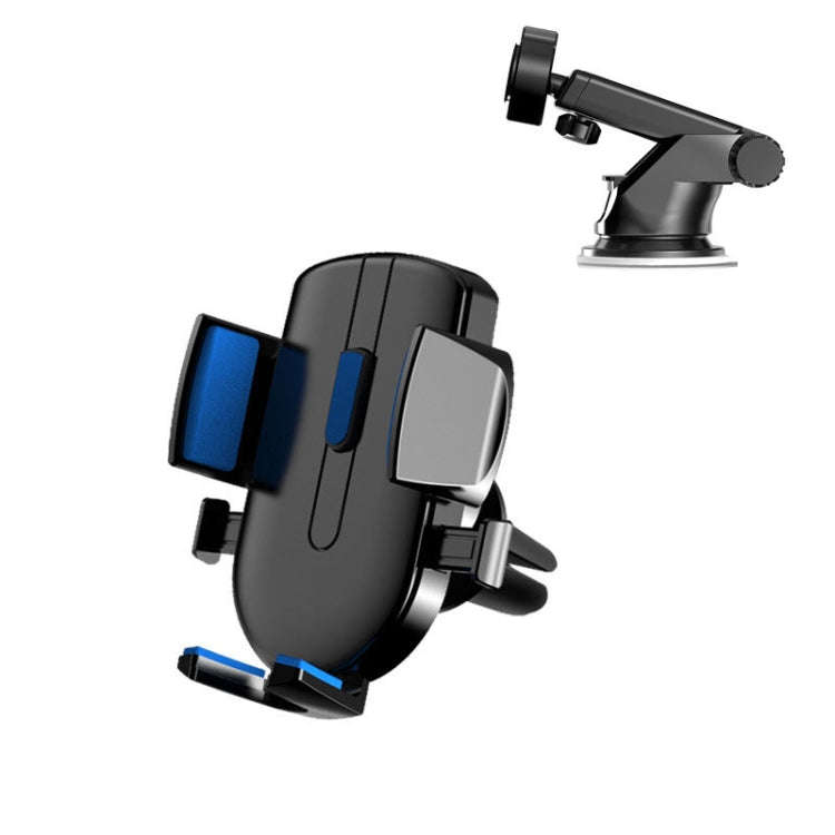 2 In 1 Car Cell Phone Telescopic Holder Universal Automobile Navigation Bracket(Blue)
